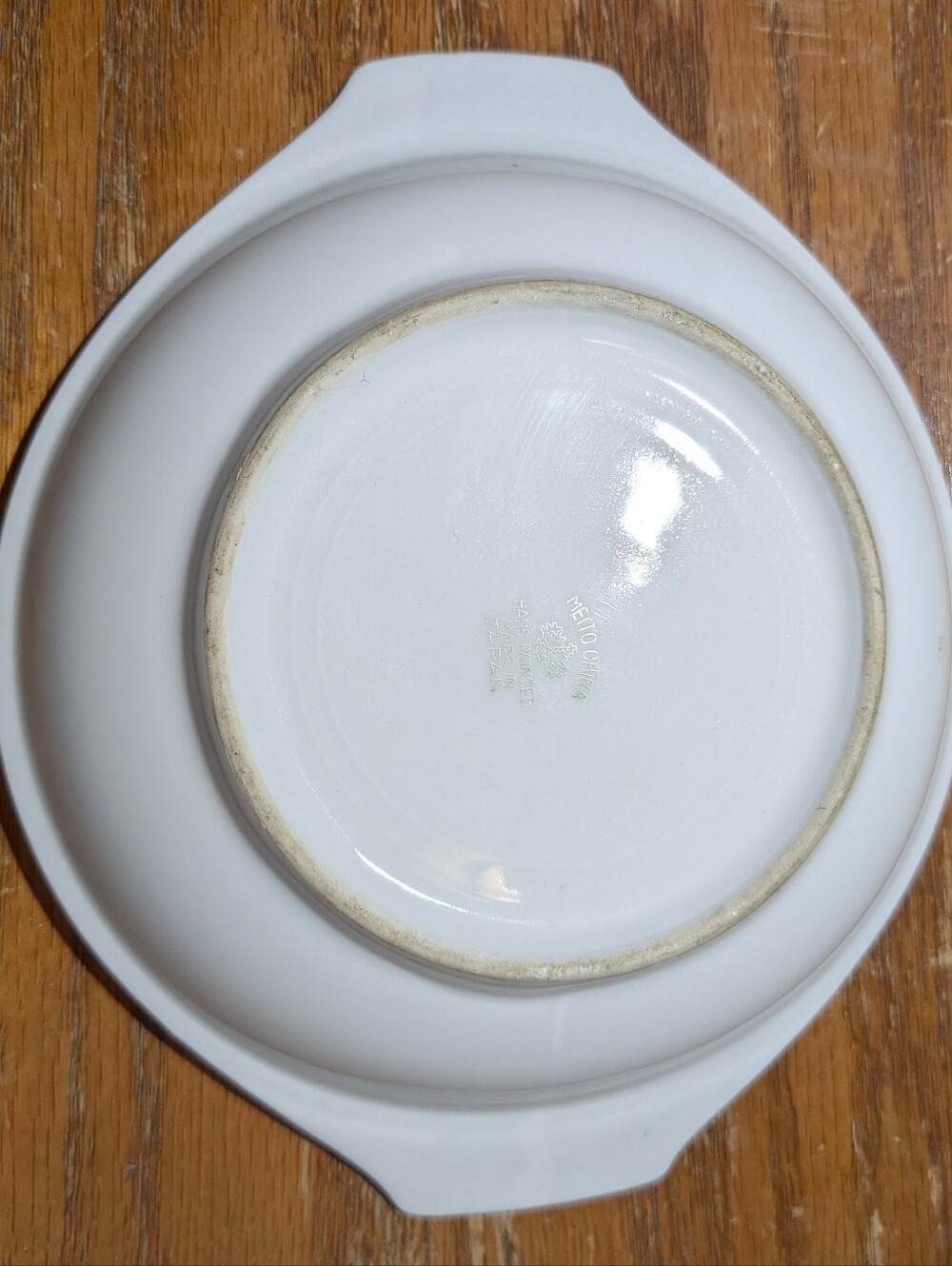 Meito China 7" Hand-Painted Scenic Dish with Handles 1930s/40s Vintage Antique - Picture 5 of 5